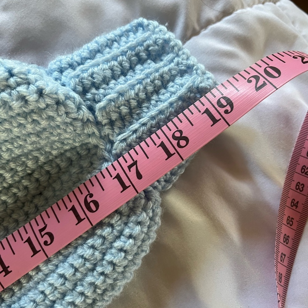 Handmade Crochet Checkered Cardigan M-L - Picture 8 of 9